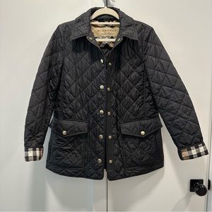 Burberry Diamond Quilted Jacket w/ Front Pockets